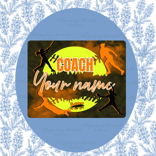 Softball Coach Mouse Pad